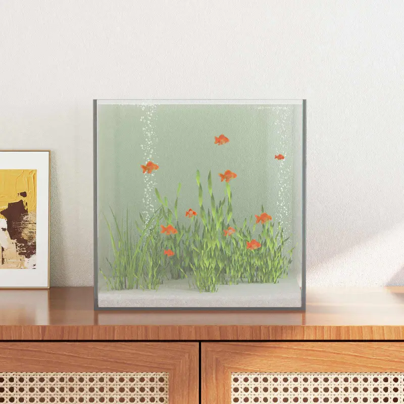 Akvárium s úložištěm průhledné 30 × 30 × 30 cm sklo
