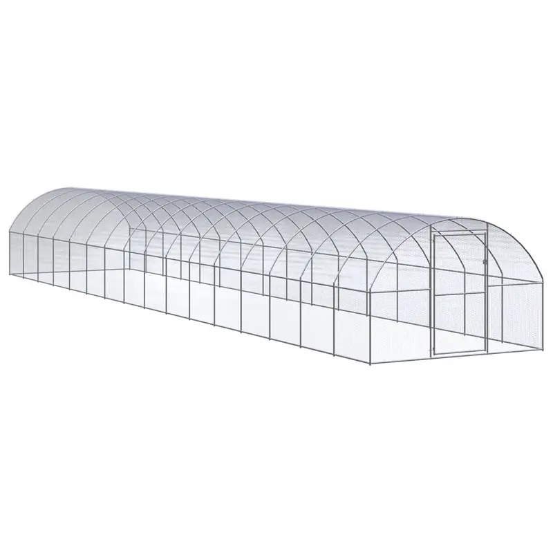 Venkovní klec pro kuřata 3 × 16 × 2 m pozinkovaná ocel